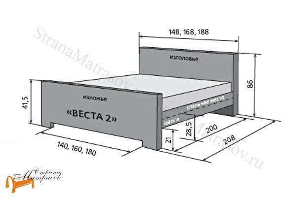 Кровать райтон веста 1